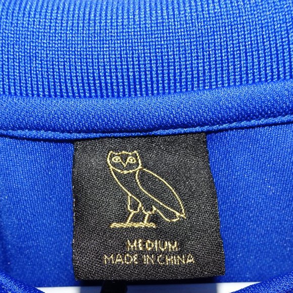 OVO Drake Blue 1/4 zip Athletic Tshirt - Picture 5 of 5